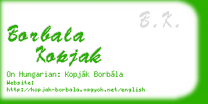 borbala kopjak business card
